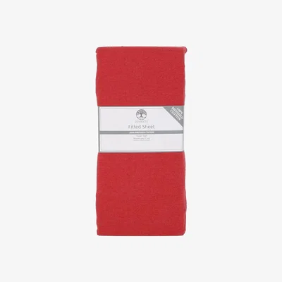 The Range Brushed Cotton Fitted Sheet - Red / Superking