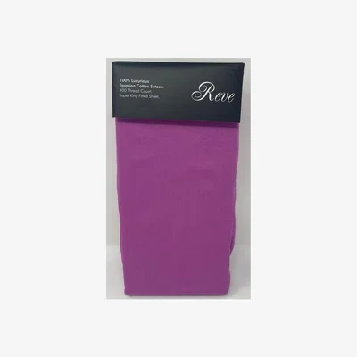 The Range 400 Thread Count Super King Fitted Sheet  - Purple