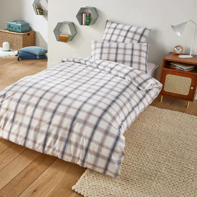 La Redoute Melvin Checked 100% Cotton Child's Duvet Cover