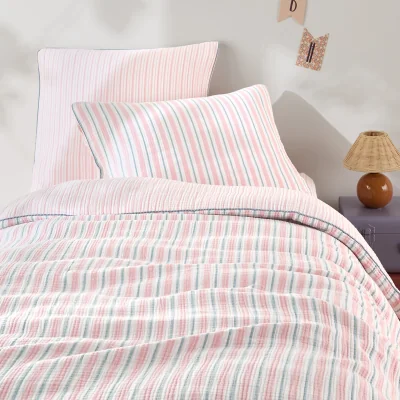 La Redoute Adèle Striped Cotton Muslin Child's Duvet Cover