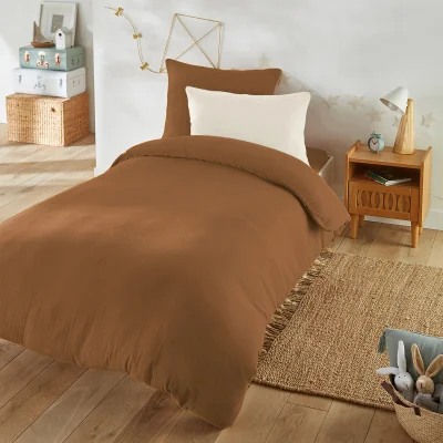 La Redoute Kumla Children's Plain Cotton Muslin Duvet Cover