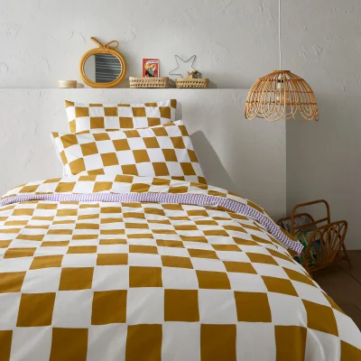 La Redoute Lismore Checked 30% Recycled Cotton Child's Duvet Cover
