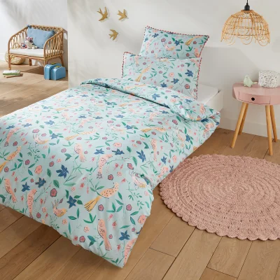 La Redoute Zalipie 100% Cotton Percale 200 Thread Count Child's Duvet Cover