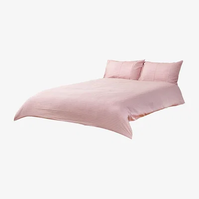BHS.com Double Sateen Stripe Bedding Set, Pink