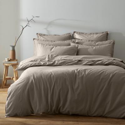 Dunelm Recycled Cotton Duvet Cover and Pillowcase Set Chateau Grey