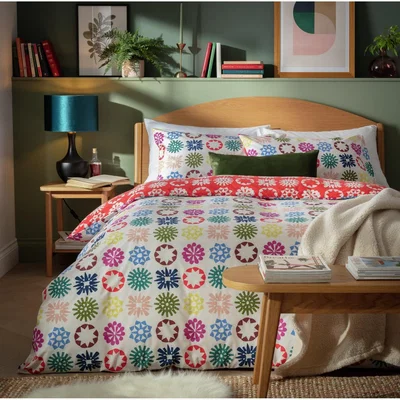 Habitat Habitat Colourful Snowflakes Christmas Bedding Set - Double