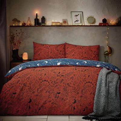 Habitat furn. Witchy Vibes Rust Bedding Set - Double