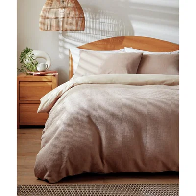 Habitat Habitat Cotton Waffle Neutral Bedding Set - Double