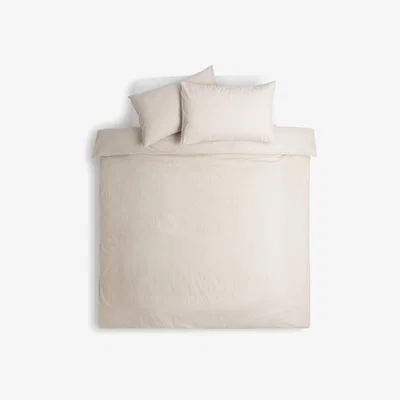 Habitat Habitat Seersucker Plain Taupe Bedding Set - Double