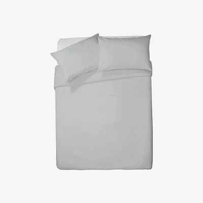 Habitat Habitat Cotton 200TC Plain Grey Bedding Set - Double