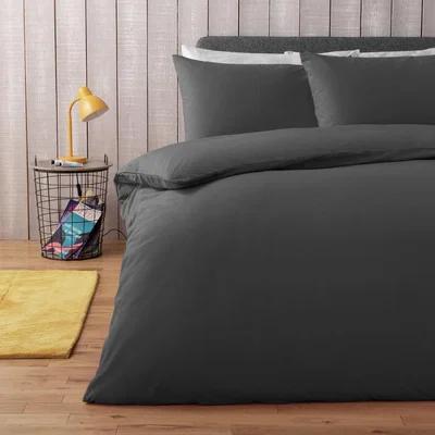 Habitat Habitat Easycare Plain Black Bedding Set - Double