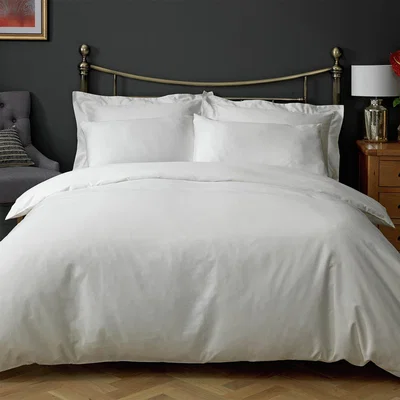 Habitat Habitat Egyptian Cotton 400TC Plain Cream Bedding Set-Double