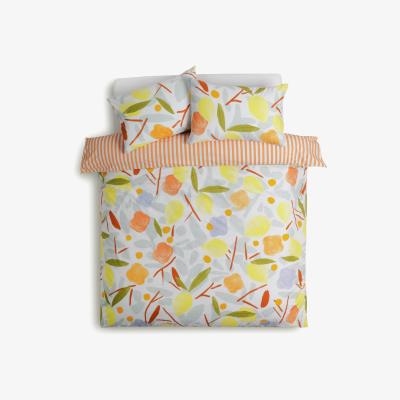 Habitat Habitat Panel Stripe Print Multicolour Bedding Set - Double