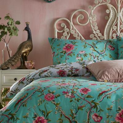 Habitat Furn Vintage Chinoiserie Floral Green Bedding Set - Double