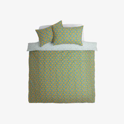 Habitat Habitat Sunburst Geo Green & Mustard Bedding Set - Double