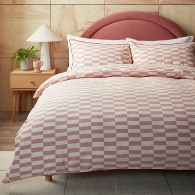 Habitat Habitat Cotton Tile Print with Piping Bedding Set - Double