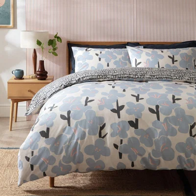 Habitat Habitat Cotton Paper Cut Floral Bedding Set - Double