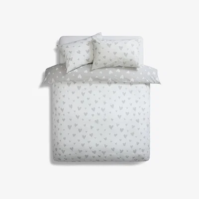 Habitat Habitat Hearts Grey Bedding Set - Double