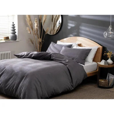 Habitat Habitat Cotton Waffle Plain Charcoal Bedding Set - Double