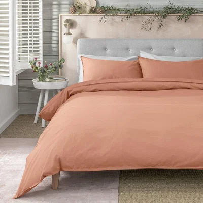 Habitat Habitat Cotton Linen Look Cinnamon Bedding Set - Double