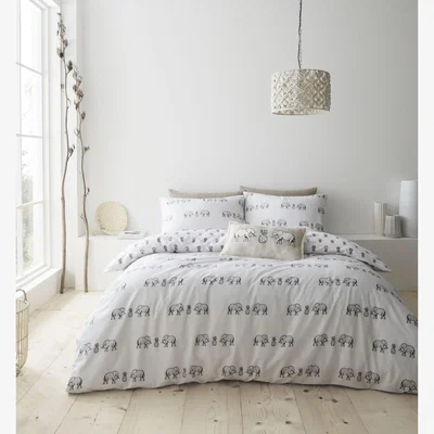 Habitat Pineapple Elephant Tembo Natural Bedding Set - Double