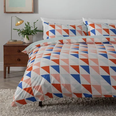 Habitat Habitat Multi Triangle Print Bedding Set - Double