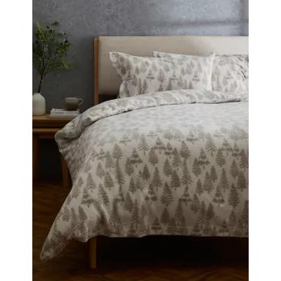 Marks & Spencer M&S Fleece Christmas Tree Bedding Set - DBL - Cream Mix, Cream Mix