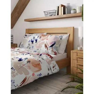 Marks & Spencer M&S Pure Cotton Watercolour Floral Bedding Set - DBL - Multi, Multi