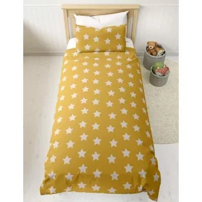 Marks & Spencer M&S Jersey Star Bedding Set - DBL - Ochre, Ochre