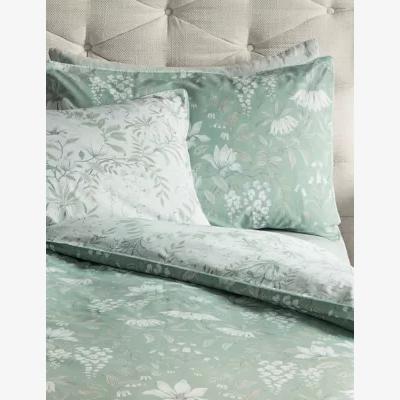 Marks & Spencer Laura Ashley Pure Cotton Sateen Parterre Bedding Set - SGL - Sage, Sage,Turquoise