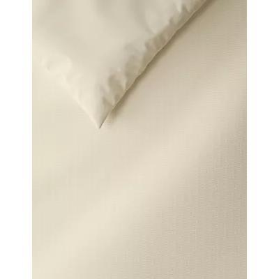 Marks & Spencer M&S Unisex Cotton Rich Seersucker Bedding Set - DBL - Cream, Cream,White