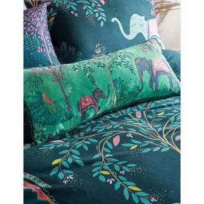 Marks & Spencer M&S Sara Miller Pure Cotton Elephant Oasis Bedding Set - DBL - Green Mix, Green Mix