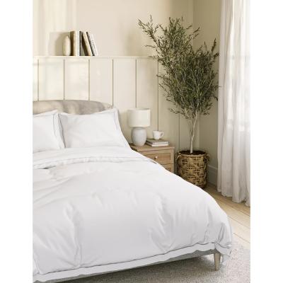 Marks & Spencer M&S Pure Cotton Ladder Stitch Bedding Set - DBL - White, White