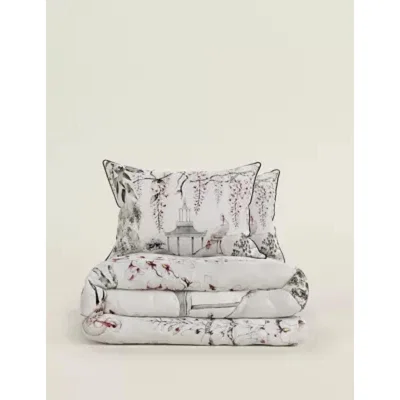 Marks & Spencer M&S Pure Cotton Crane Bedding Set - DBL - Grey Mix, Grey Mix