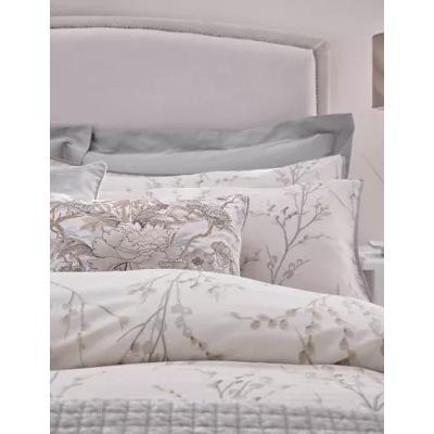Marks & Spencer M&S Laura Ashley Pure Cotton Pussy Willow Sateen Bedding Set - DBL - Dove, Dove