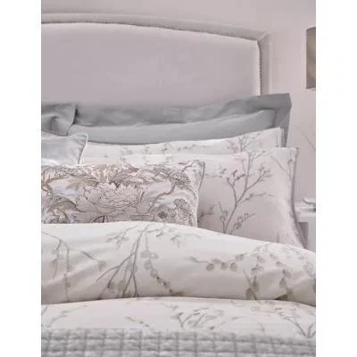 Marks & Spencer M&S Laura Ashley Pure Cotton Pussy Willow Sateen Bedding Set - DBL - Dove, Dove