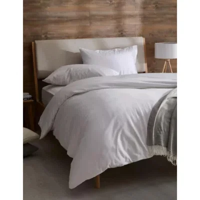 Marks & Spencer M&S Pure Brushed Cotton Bedding Set - DBL - White, White