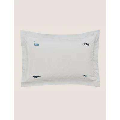 Marks & Spencer M&S Sophie Allport Pure Cotton Whale Bedding Set - DBL - Light Green Mix, Light Green Mix