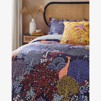 Marks & Spencer Sara Miller Sateen Giraffes Sanctuary Bedding Set - DBL - Navy, Navy
