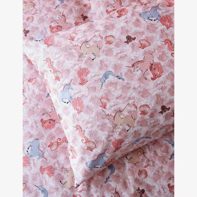 Marks & Spencer Cath Kidston Pure Cotton Unicorn Waves Bedding Set - DBL - Pink, Pink