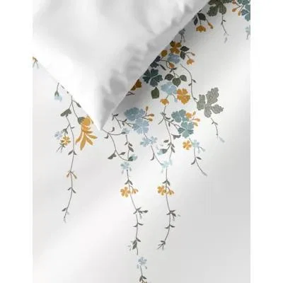 Marks & Spencer M&S Pure Cotton Blossom Embroidered Bedding Set - DBL - White Mix, White Mix