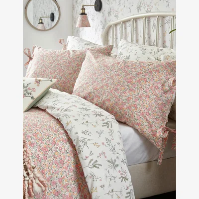 Marks & Spencer Laura Ashley Pure Cotton Loveston Bedding Set - SGL - Pink, Pink