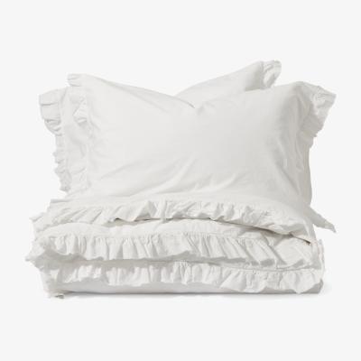 Made.com Attara 100% Organic Cotton Duvet Cover + 2 Pillowcases, Double, Off-White