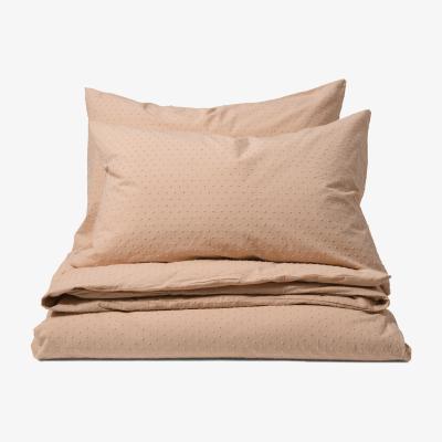 Made.com Veli 100% Cotton Plumetis Weave Duvet Cover + 2 Pillowcases, Double, Plaster Pink