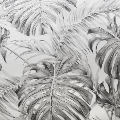The Range Tropical Monochrome Print Duvet Cover and Pillowcase Set - Double