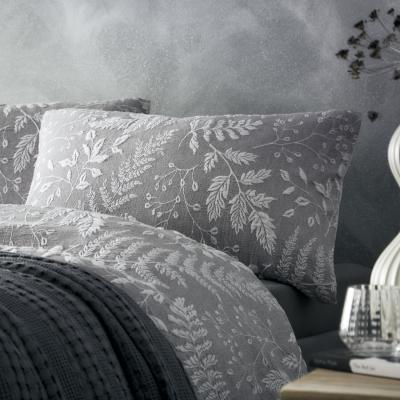 The Range Palazzo Duvet Cover and Pillowcase Set - Grey / Double