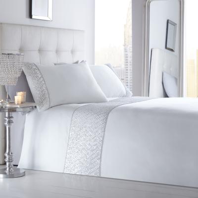 The Range Shimmer Duvet Set - White / Double