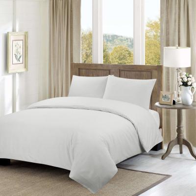The Range Vantona Seersucker Duvet Cover Set - White - White / Double