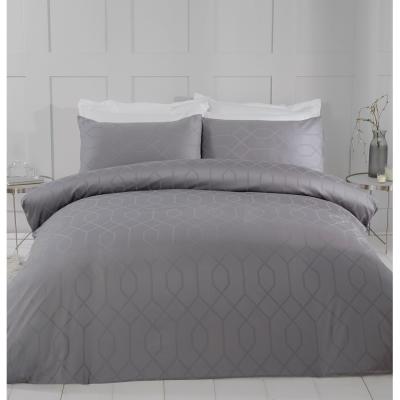 The Range Imani Jacquard Duvet Cover and Pillowcase Set  - Grey / Double