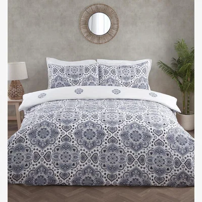 The Range Nadia Block Paisley Print Duvet Cover and Pillowcase Set - Double